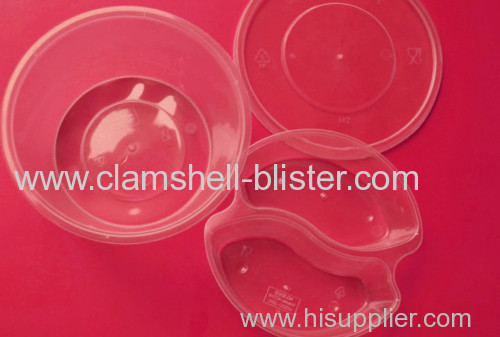 Plastic clear food pack bowl with lid