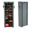 Folding shoe storage rack with non-woven fabric cover