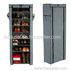 Folding shoe storage rack with non-woven fabric cover