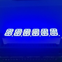 Custom super green 0.39inch 6 digit 14 segment led display for instrument panel