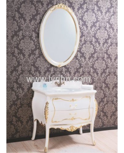High glossy white PVC bathroom cabinet for middle east market