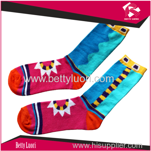 Multi Color Funny Women' s Cotton Jacquard Socks