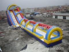 Double Sewed Workmanship 0.55mm Thickness PVC Inflatable Hippo Slide / Pool Slide