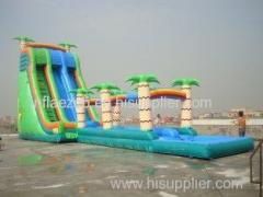 Business Usage Double Sewed Workmanship Inflatable Hippo Slide / Pool Slide