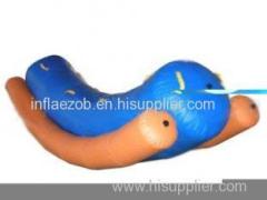 0.9mm Thickness PVC Tarpaulin Inflatable Water Totter / CE Approved Air Pump