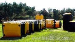 Weave String Structure Inflatable Paint Bunker Trampoline Combo