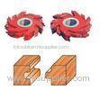6 Teeth 45# carbon steel T.C.T flooring carbide shaper cutters with red color painted