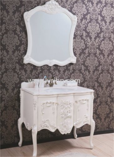 cream PVC bathroom cabinet bathroom cabinet factory