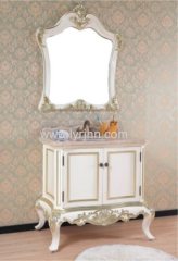 cream champagne Classic and hot bathroom cabinet with mirror cabinet led light design