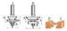 Micro-grain Tungsten Carbide Cutting Parts 2PC Flooring & V joint set TCT Router Bit