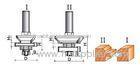 Micro-grain Tungsten Carbide Cutting Parts 2PC Flooring & V joint set TCT Router Bit