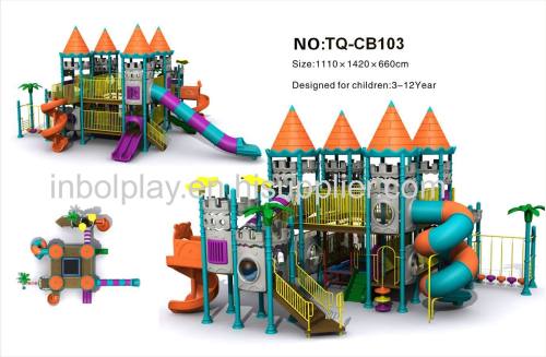 Outdoor Plastic Slide and Swing