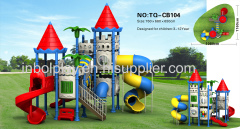 2014 latest outdoor slide plastic slide for school TQ-CB104