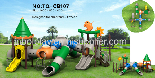 Beautiful eco-friendly LLDPE carbin style plastic slide