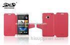 Protective Leather HTC Phone Cases HTC One M7 PU Cover With Card Slot