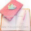 Plush Personalised Notebooks Pink For Girls