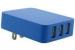Cell Phone Blue Multi Port Galaxy Note 2 3 USB Travel Charger 22W 4400mA