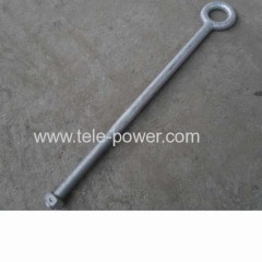 Eye bolt-pole line hardware