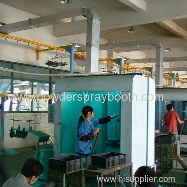 Manual powder spray booth suitable for single operator