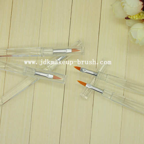 Clear Handle Min Lip Brush with Cap