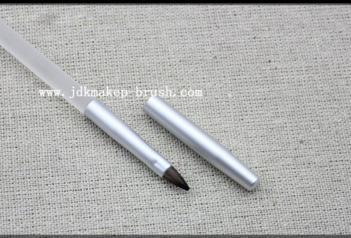 Lipstick brush with metal cap