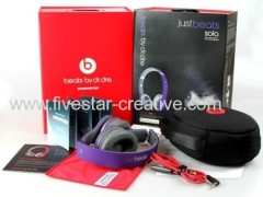 Monster Solo High Performance Justbeats by Dr.Dre On-Ear Headphones with ControlTalk Purple