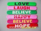 Party Healthy Silicone Slap Bracelet / Sports Silicone Bracelets