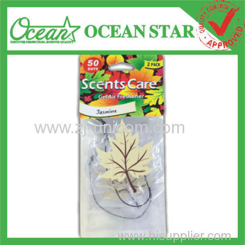 7g*2pk hot leaf long lasting membrane car air freshener wholesale