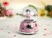 Musical Pink Snow Water Gobe Safe Wind up Musical Mechanism