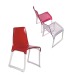 pc plastic seat with metal frame chair