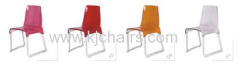 modern style pc plastic seat with metal frame chair