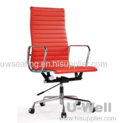 Europe High back leather back aluminum arm base multifunction boss executive CEO guest conference eames office Chair