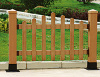 Free Sample Brushed Wood Plastic Composite Fence Panel