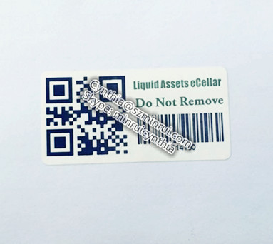 Custom Fragile Security Serial Barcode and QR Labels