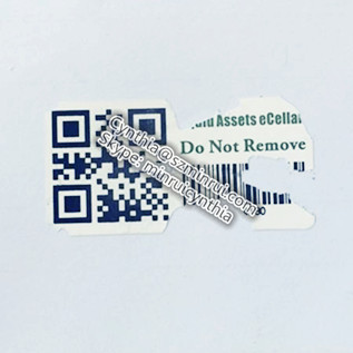 Custom Fragile Security Serial Barcode and QR Labels