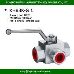 BK3-G1 high pressure 3 way BSP 4568psi ball valve oil field