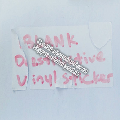 Blank Tamper Evident Adhesive Paper Label