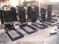 Authentic Shanxi black granite G1405 tombstone