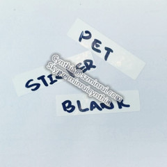 Blank P E T Adhesive Sticker