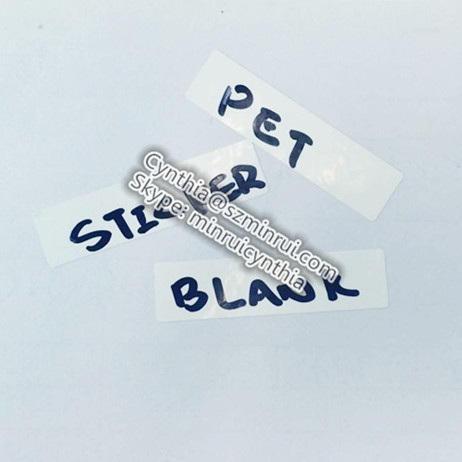 Blank P E T Adhesive Sticker