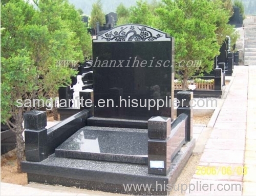 Best Shanxi black granite G1405 tombstone