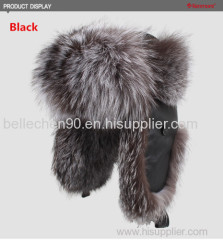 2014 fashion genuine leather custom trapper hat