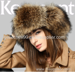 Fashion custom trapper hat with fur