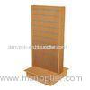 Double sided slatted display unit MDF gondola slatwall panel store fixtures for clothes