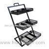Supermarket 3-tier wire metal wire display stands shelving / rack systems for showing shoe