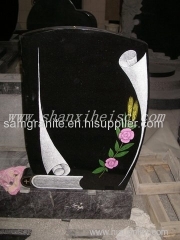 Shanxi black granite G1405 tombstone made in guangzhou