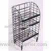 Retail store unique wire storage rack shelving on wheels fixtures for display products