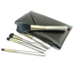 Gold Color Makeup Kit Brushes Set with PVC Pouch