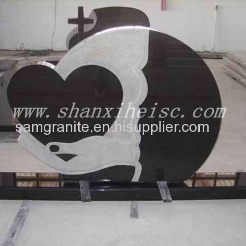 Shanxi black granite G1401 tombstone with different styles