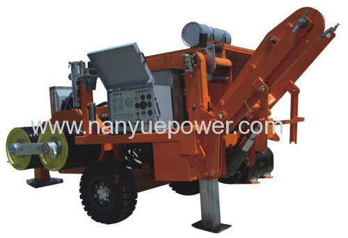 25 T wire cable pulling puller tensioner machine overhead power transmission lines conductor tension stringing equipment